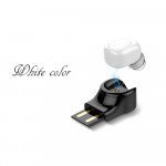 Wholesale Mini Size Bluetooth Headset Earbuds with Magnetic USB Charger X11 (White)